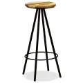Tabourets de bar lot de 4 bois massif de récupération
