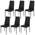 Ensemble de table à manger sept pièces noir