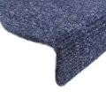 Tapis autoadhésifs de marches 5 pcs Bleu 65x21x4 cm Aiguilleté