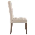 Chaises à manger lot de 2 beige tissu à l'aspect de lin