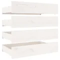 Cadre de lit avec tiroirs Blanc 140x200 cm