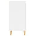 Buffet avec pieds en bois massif Blanc 60x35x70 cm Aggloméré