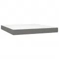 cadre de lit avec matelas Gris foncé 160x200cm Tissu