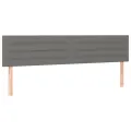 cadre de lit avec matelas Gris foncé 160x200cm Tissu