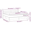 cadre de lit avec matelas Gris foncé 160x200cm Tissu