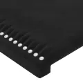 Tête de lit à LED Noir 203x16x118/128 cm Velours