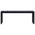 Banc de jardin 120,5 cm Panneau PS Noir