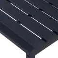 Banc de jardin 120,5 cm Panneau PS Noir