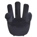 Chaise en forme de main Noir Velours