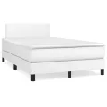 cadre de lit avec matelas Blanc 120x200cm Similicuir