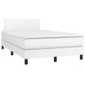 cadre de lit avec matelas Blanc 120x200cm Similicuir