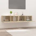Meubles TV 2 pcs Chêne sonoma 80x30x30 cm Bois d'ingénierie