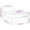 cadre de lit avec matelas Noir 90x200 cm Similicuir