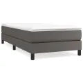 cadre de lit avec matelas Gris 90x200 cm Similicuir