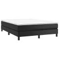 cadre de lit avec matelas Noir 140x190 cm Similicuir