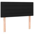 cadre de lit avec matelas Noir 90x200 cm Tissu