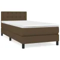 cadre de lit avec matelas Marron foncé 90x200 cm