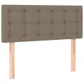 cadre de lit avec matelas LED Taupe 80x200 cm Tissu