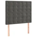 cadre de lit matelas et LED Gris foncé 100x200 cm