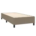 cadre de lit matelas LED Taupe 90x190 cm Tissu