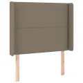 cadre de lit matelas LED Taupe 90x190 cm Tissu