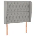 cadre de lit et matelas Gris clair 90x190 cm Tissu
