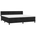 cadre de lit et matelas Noir 200x200 cm Velours