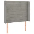 cadre de lit et matelas et LED Gris clair 90x190cm