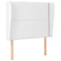 Tête de lit avec oreilles Blanc 93x23x118/128 cm Similicuir
