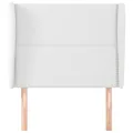 Tête de lit avec oreilles Blanc 93x23x118/128 cm Similicuir