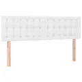 cadre de lit avec matelas Blanc 140x190cm Similicuir