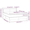 cadre de lit avec matelas Blanc 140x190cm Similicuir