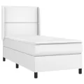 cadre de lit matelas LED Blanc 90x200cm Similicuir