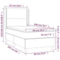 cadre de lit matelas LED Blanc 90x200cm Similicuir