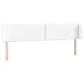 Tête de lit avec oreilles Blanc 183x16x78/88 cm Similicuir