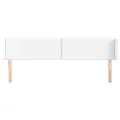 Tête de lit avec oreilles Blanc 183x16x78/88 cm Similicuir