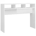 Table console Blanc brillant 105x30x80 cm Aggloméré