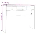 Table console Blanc brillant 105x30x80 cm Aggloméré