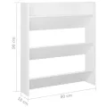 Armoire à chaussures murale Blanc 80x18x90 cm Aggloméré