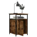 Tables de chevet 2 pcs chêne fumé 40x42x60 cm bois d'ingénierie