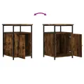 Tables de chevet 2 pcs chêne fumé 40x42x60 cm bois d'ingénierie