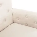 Chaises à manger avec accoudoirs lot de 2 beige tissu