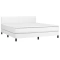 cadre de lit avec matelas et LED Blanc 180x200 cm