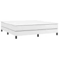 cadre de lit avec matelas Blanc 180x200cm Similicuir