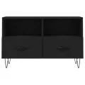 Meuble TV Noir 80x36x50 cm Bois d'ingénierie