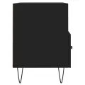 Meuble TV Noir 80x36x50 cm Bois d'ingénierie
