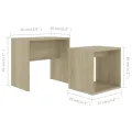 Ensemble de tables basses Chêne sonoma 48x30x45 cm Aggloméré