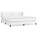 cadre de lit avec matelas Blanc 180x200cm Similicuir