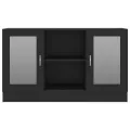 Armoire à vitrine Noir 120x30,5x70 cm Aggloméré