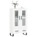 Buffet haut blanc 69,5x31x115 cm bois d'ingénierie